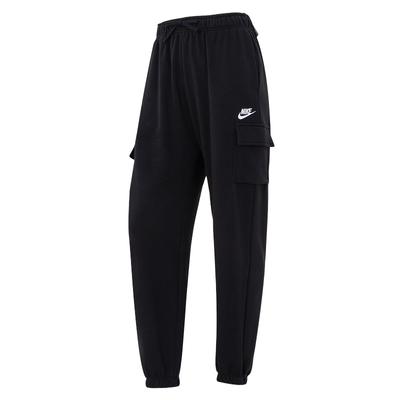 Calças Jogger de Malha com Cordão de Cor Sólida para Mulher Parte Inferior Preta DQ5197-010