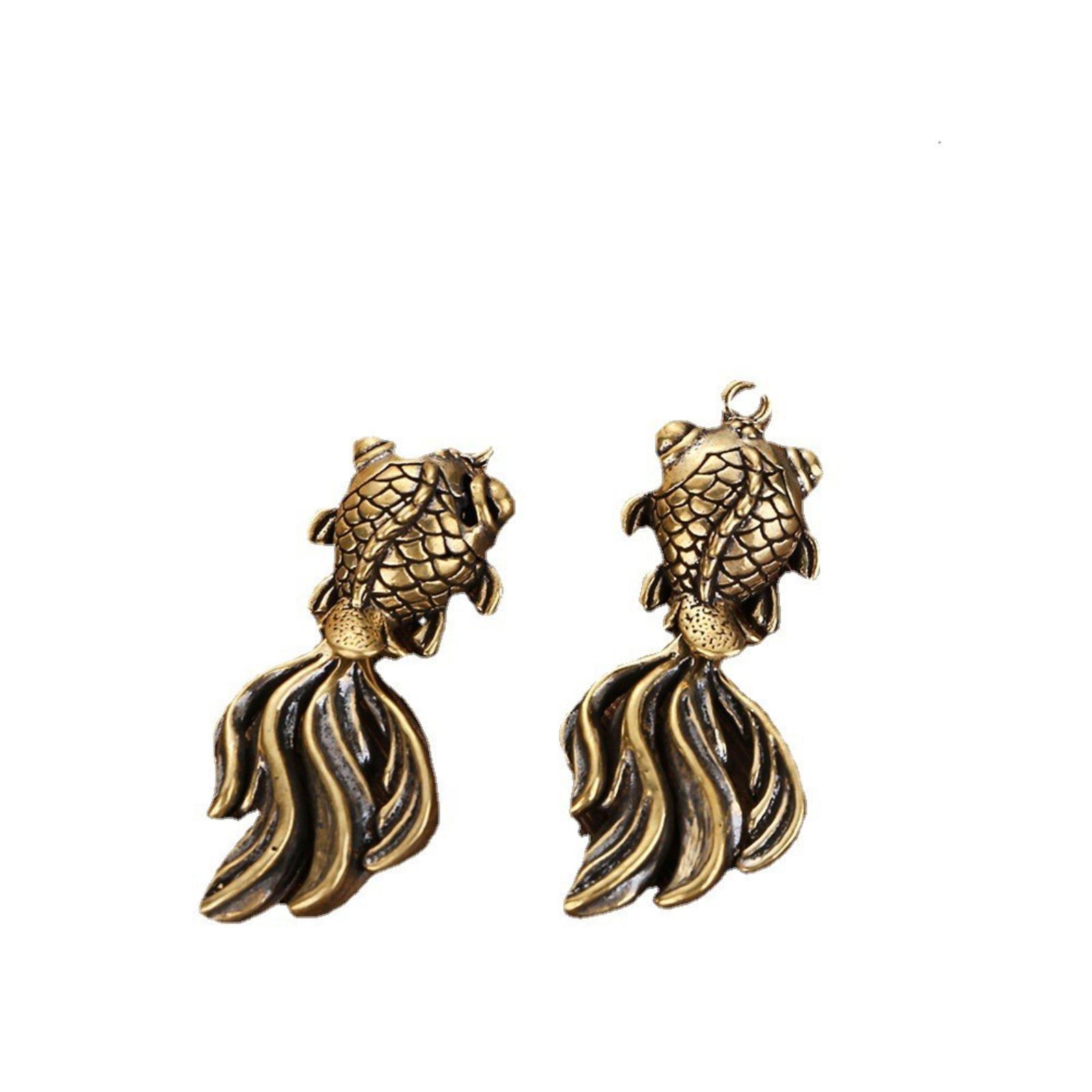 

Vintage Fish Keyring Antique Car Key Accessory Pendant Ornament One Size жёлтый