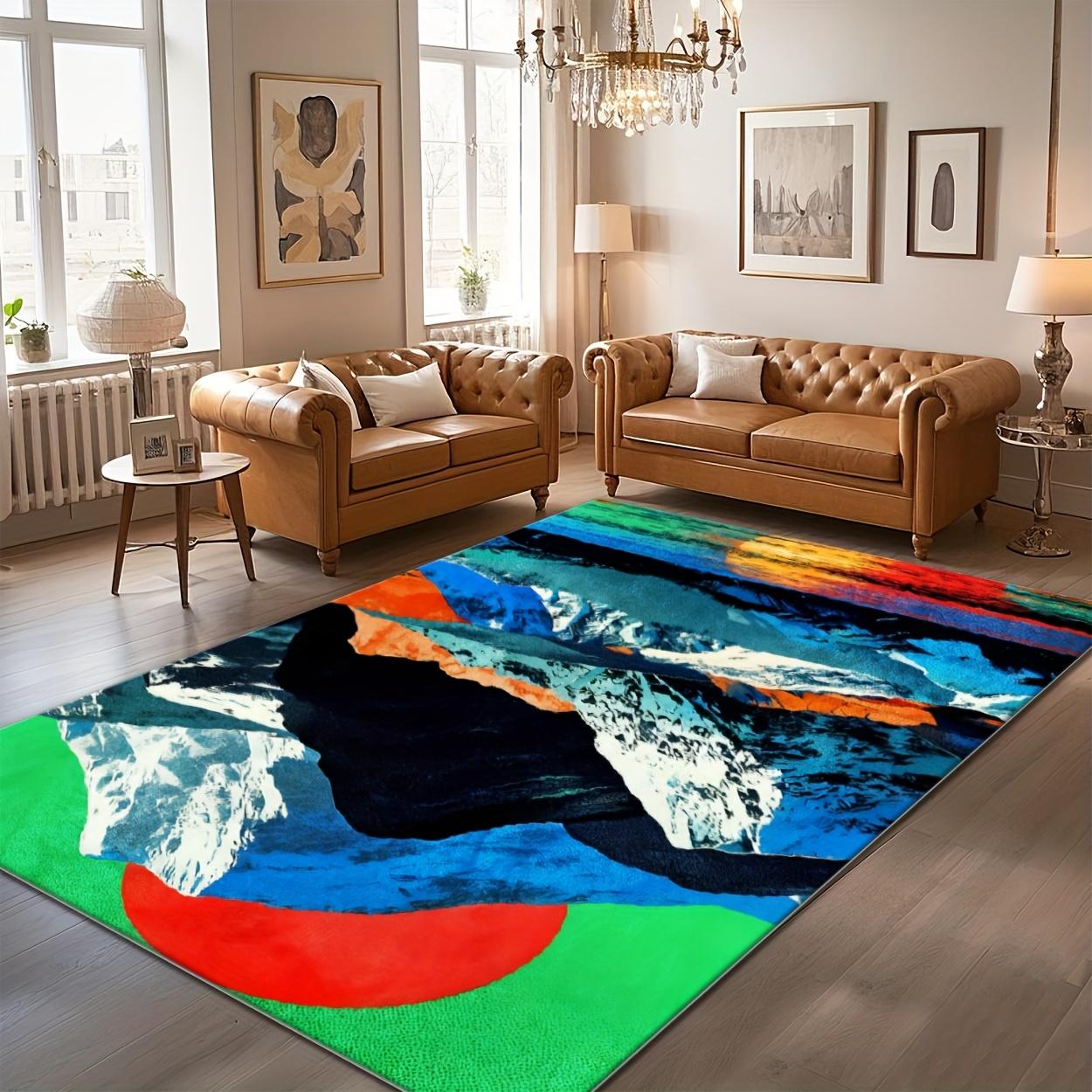Wasbaar Groot Rechthoekig Tapijt Duurzaam Vlekbestendig Kleed Voor Ruimtes Met Veel Verkeer Eetkamer Entree Gebruik 50X80CM