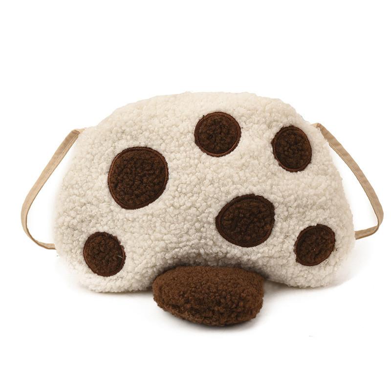 Shape Mushroom Children Plush Single Shoulder Crossbody Bag For Gift School
