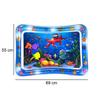 Inflatable Baby Water Mat PVC Marine Animal Water Mat Double Edge Animal Water Mat Foldable for Infants Toddlers for Activity