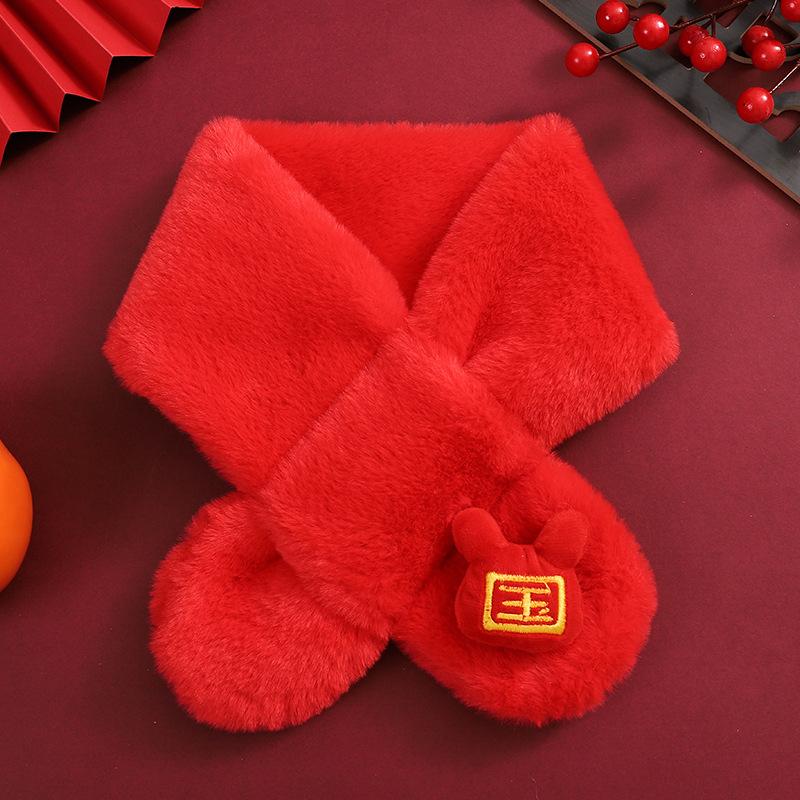 Children Scarf Kids Winter Faux Fur Neckerchief Autumn Boys Girls Warmer Neck Scarf Soft Cartoon Children´S Scarves New 1-13Y