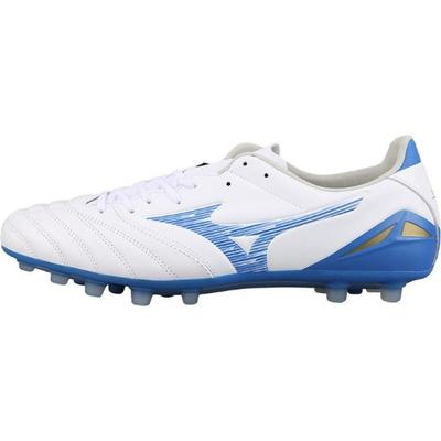 Morelia Neo 4 Bequemer AG (Gummistollen) Känguruleder Stoßdämpfung Fußballschuhe Herren Fußballschuhe Weiß Blau P1GA243525