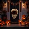 Cap de Craniu Animat cu Senzor de Mișcare cu LED Scream Recuzită de Halloween pentru Curte/Casă Bântuită Scream Realist și Ochi Strălucitori pentru Temă Horror