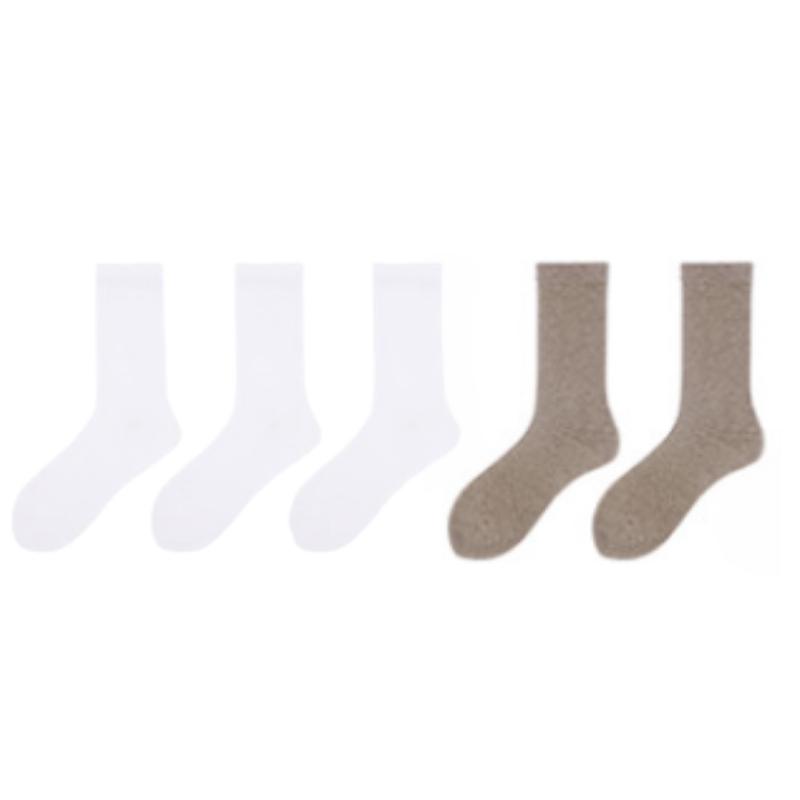 Premium Solid Crew Socks 5 Packs
