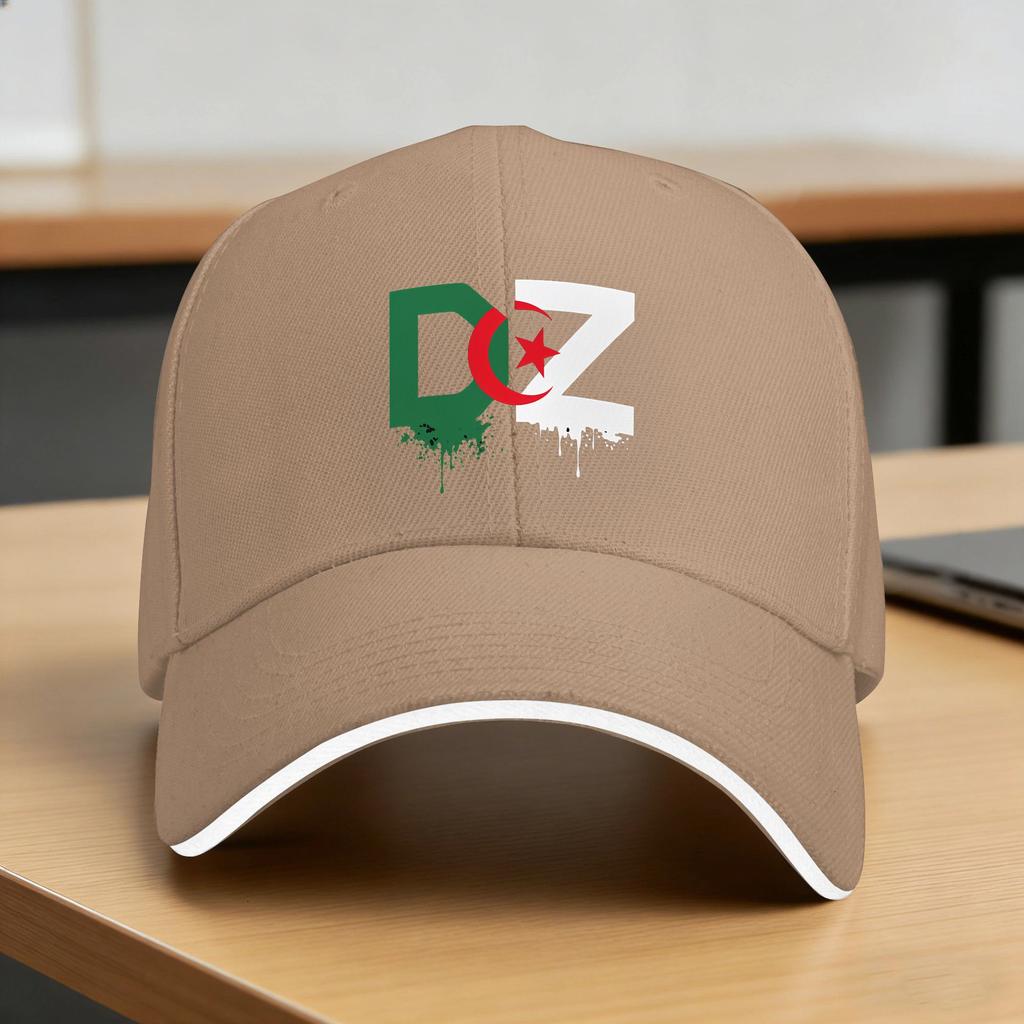 Dz Algeria Algerian Flag Sun Baseball Cap Summer Fitted Retro Trucker Hat For Unisex Men Outdoor Sports Baseball Caps