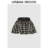 UR 2026 Women's Trendy Raw Edge Plaid Drawstring Mini Skirt