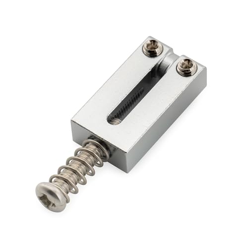 Musiclily Ultra 10.5mm Sillets de Chevalet en Laiton pour Guitares Électriques ST Strat/TL Telecaster, Chrome (Lot de 6)