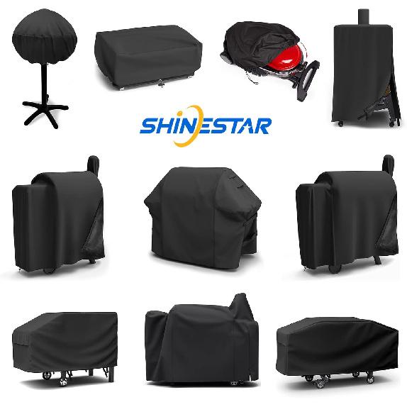 SHINESTAR 32'' Built-in Grill Cover for DCS, Jenn-Air, Bull, Napoleon, Coyote, and Weber, Waterproof & Windproof Island Grill Top Cover, 33'' W x
