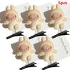 5 Stück Haarspangen 3D Labubu Federhaarspangen Cartoon Plüsch Haarnadeln DIY Entenschnabelspange Kopfschmuck Kinder Haaraccessoires