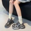 Daddy Shoes Girl 2025 New Autumn Leather Thick-soled Ultra-light Soft-soled Fashion Casual Sports Shoes Ins Trendy Shoes