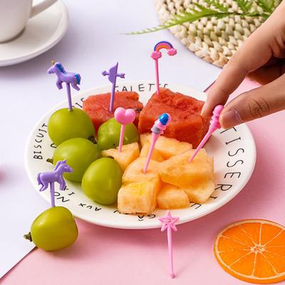 Choix de fruits réutilisables, 6 pièces, Bento, choix de nourriture, mignon arc-en-ciel, étoile, cœur, fruits k