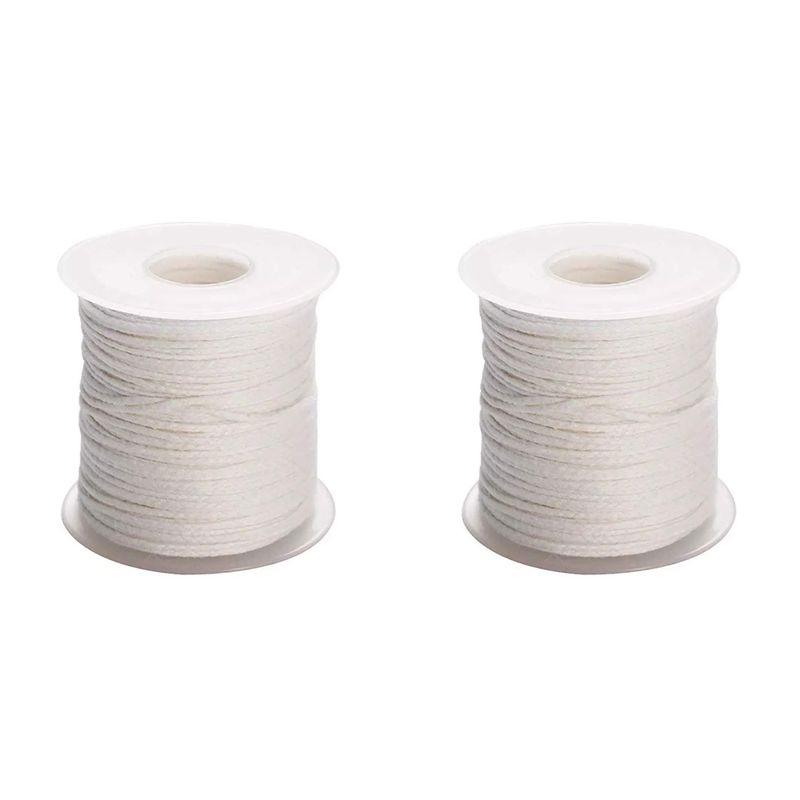 

A60Z2 Roll 200Feet/61Meter White Candle Wick Cotton Candle Woven Wick For DIY Candle Making Material Smokeless Wax Coremay