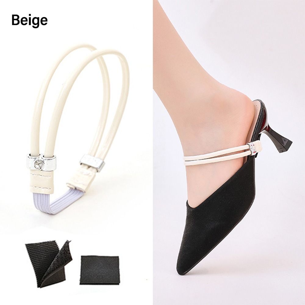 New Women Shoeslaces for High Heels Shoes Decorations Buckle Lazy Shoelaces Elastic Band Anti Falling Heel Non-Slip Belt Strap