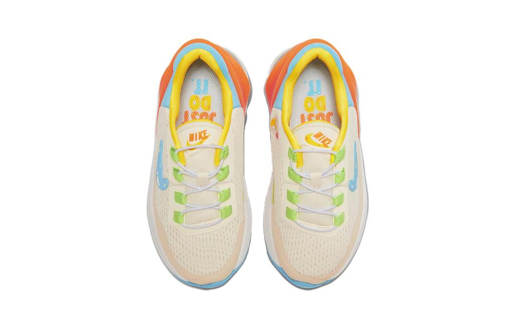 Nike Air Max 270 Cushioning, Wear Resistant Low top Kids Lifestyle Shoes White Blue Orange Kids' FN9931-141