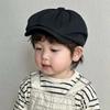 Mode Kinder Baskenmütze Einfarbig Bestickter Buchstabe Baby Schiebermütze Lässig Jungen Mädchen Sonnenschutz Vorwärtsmütze