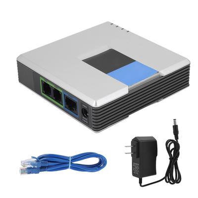 VoIP-Gateway Internet-Telefon 2 Ports Adapter SIP RJ45-Kabel für Linksys PAP2T