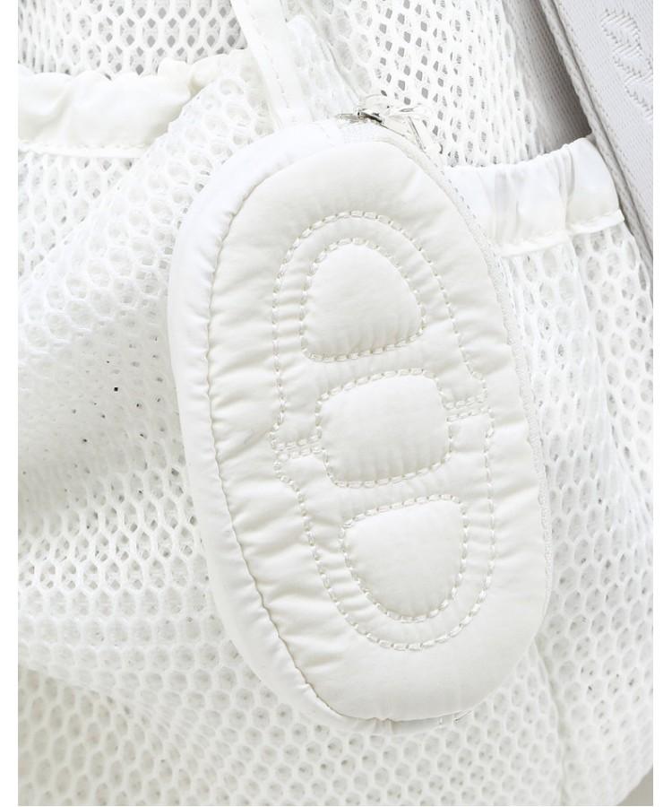 Athe Vanessabruno [Ruban] White Mesh Backpack And Shoulder Bag S Aaba5E915Wt