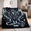 1pc Winged Lion Print Blanket   Lightweight Flannel Throw Blanket For Sofa, Bed, Living Room, Office, Outdoor Travel, Camping
