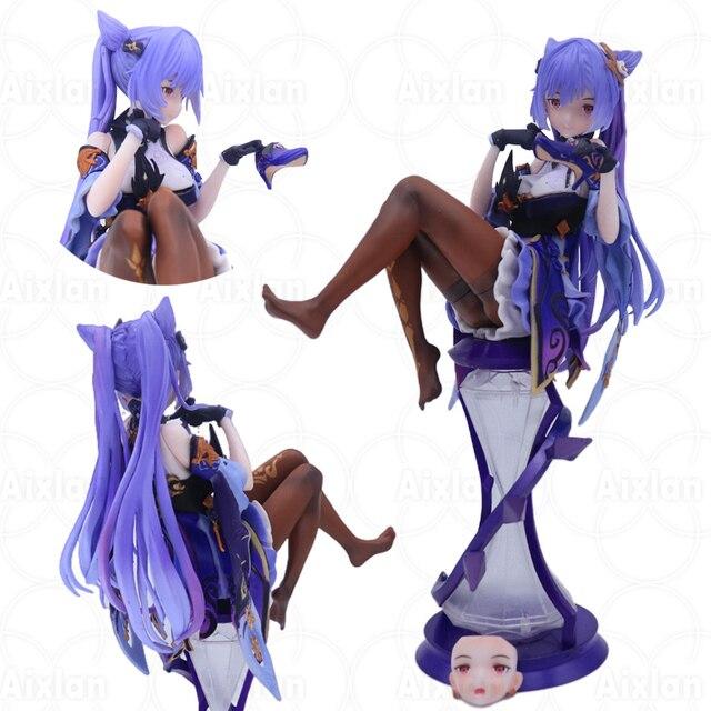 25cm Genshin Impact Figurine Hu Tao Figure Game Genshin Impact Keqing Amber Klee Mona Figma Figurine Model Toys