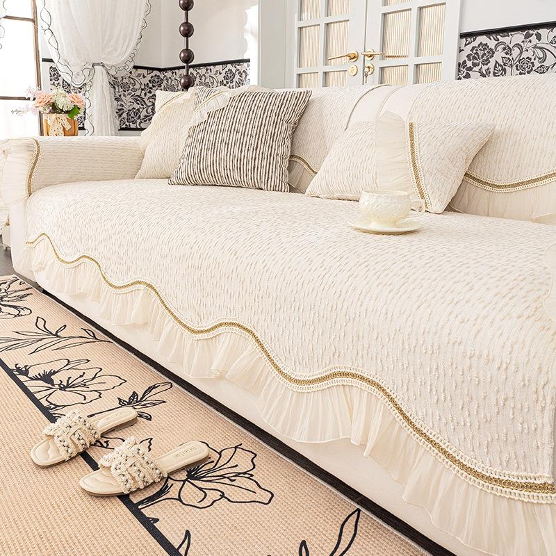 

Подушка для дивана нестандартной формы, фиксированная, нескользящая, из легкой роскошной высококачественной кожи, подушка для сиденья дивана, универсальная для всех сезонов, новое полотенце-чехол для дивана 70*70cm