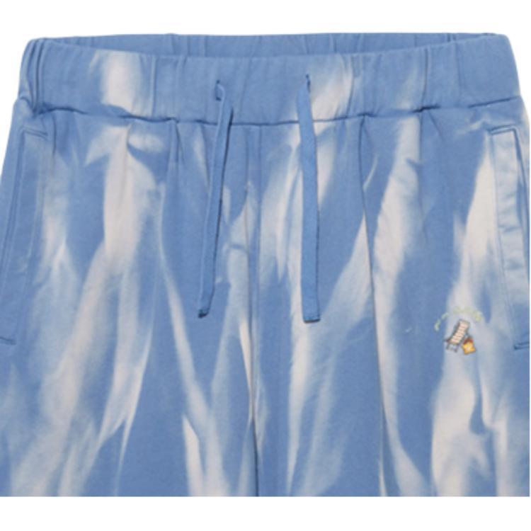 New Era Tie-Dye Logo Embroidered Sports Straight Leg Shorts Unisex shorts Blue 13350883