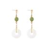 Elegant Faux Jade Tassel Earrings: High-End Ancient Style with a Fresh, Simple Chinese Design for Women
