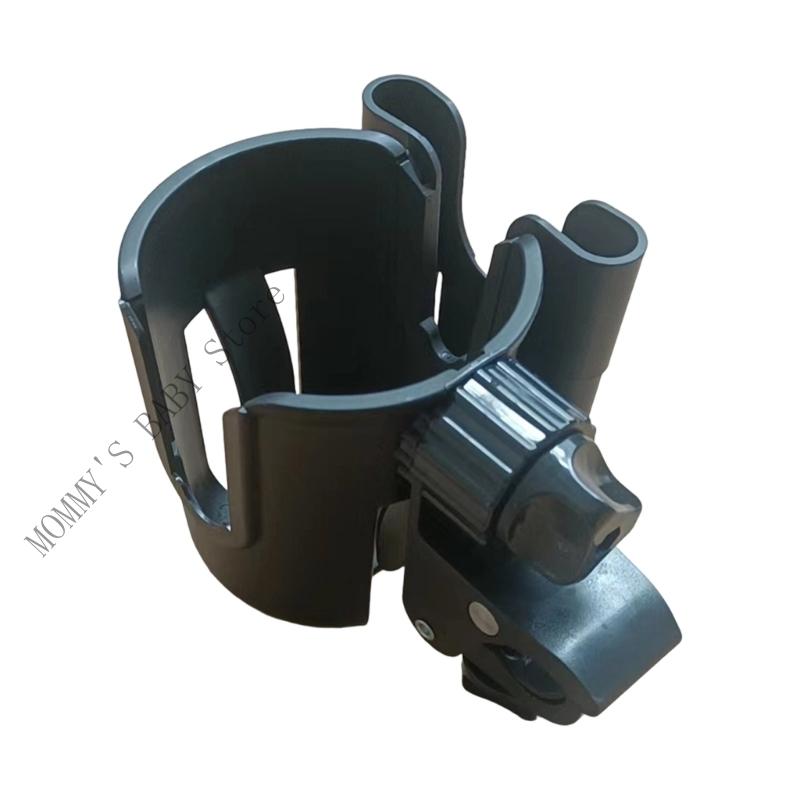 H3CD 360 Degree Rotating Strollers Cup Holder with Secure Phone Mount Heavy Duty Clip for Bikes Wheelchairs Mobility Aid