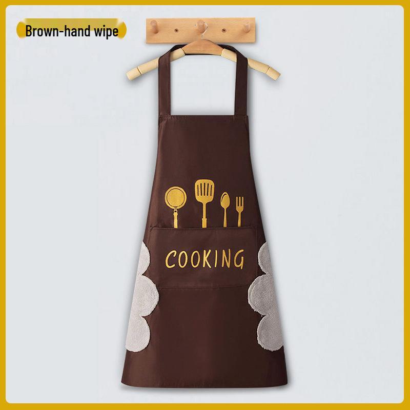 Waterproof & Oil-Proof Kitchen Half-Body Apron - Light Luxury Korean Style for Cooking.