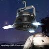 Portable LED Camping Lantern with Ceiling Fan - Solar Power USB Rechargeable Tent Light Fan for Outdoor Camping Hiking