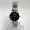 Used 458 [Battery Replaced and Cleaned] Working Item ORIENT Women's Watch Orient Blue Silver Bellows Belt QZ Style Popular Vintage