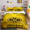 Borussia Dortmund BVB Bedding Set Bedding Duvet Cover Set Duvet Cover Pillowcases Home Decor (1 * Duvet Cover 2 * Pillowcases, Without Duvet Insert)