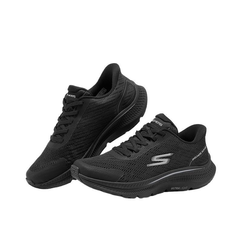 Skechers Men Light Cushioned Anti-Rollover Low Running Shoes Black 220880-BLK