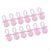 12 Pieces Cute Acrylic Pacifier Charms Baby Shower Party Gift Favor Pink