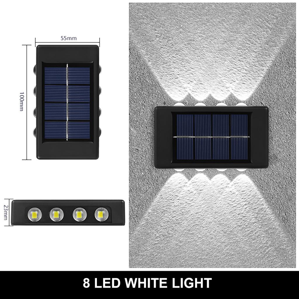 LED Solar Wall Lamp Outdoor Waterproof Light Up and Down Luminous Lighting for Home Garden Yard Fence Decoration Sunlight Light