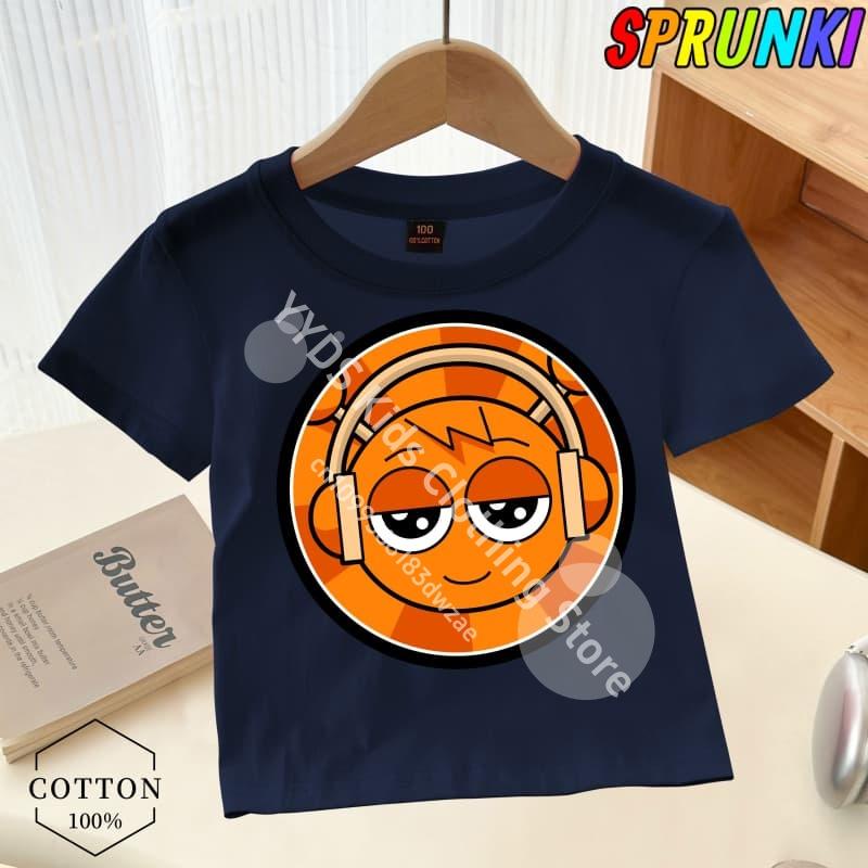 

Дитячі футболки Sprunki Футболка Дитяча Жахлива Гра Incredibox Футболка Для Маленьких Дівчат Футболки З Коротким Рукавом Дитячий Одяг Мультяшні Топи 140