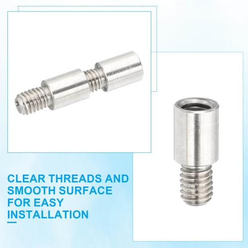 PATIKIL 10pcs M6x10+8mm Single Head Studs, Stainless Steel Round To Female Standoff Spacer Screw Bolts for Quadcopter Drone Computer & Circuit Board A