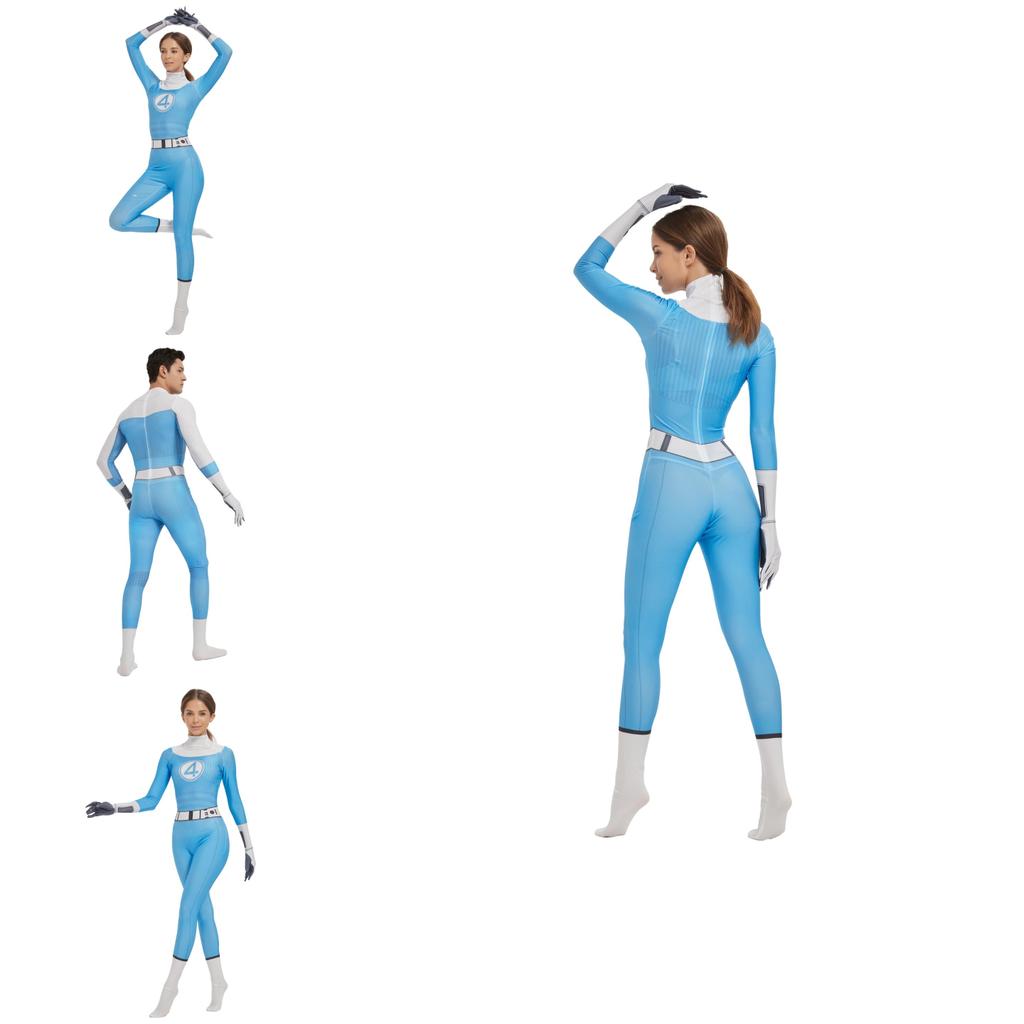 The Fantastic Four Cosplay Jumpsuit With Spandex For Game Anime Role Play