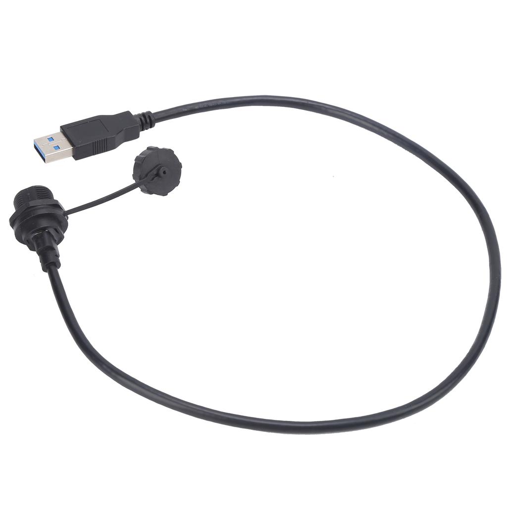 Waterproof USB Connector TypeC Female Thread Lock Panel Mount Power Outlet E10TPCTFFU3AM(0.5M )