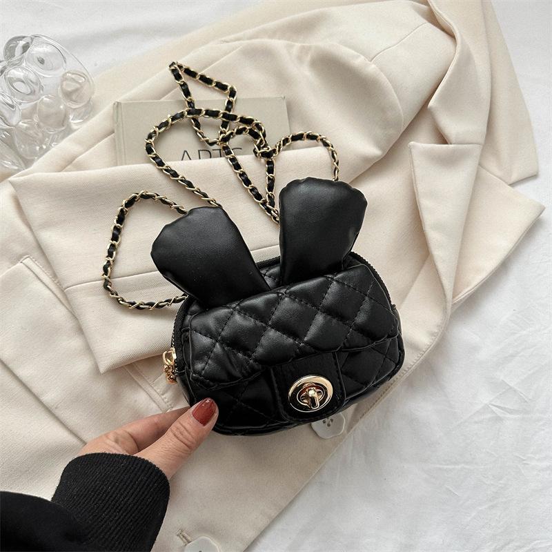 Rhombus embroidery thread fashion bag women's 2025 new Korean version solid color temperament small fragrant style niche design mini change bag