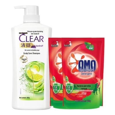 Clear Scalp Care Shampoo & OMO Laundry Detergent Bundle
