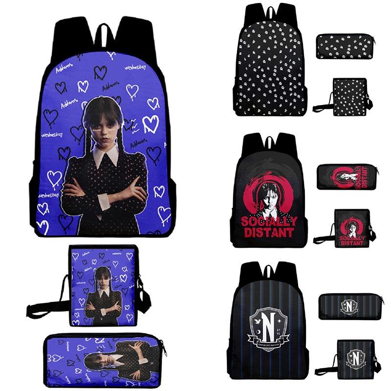 Wednesday Addams Backpack Lunch Bag Pencil Pouch For School Gift