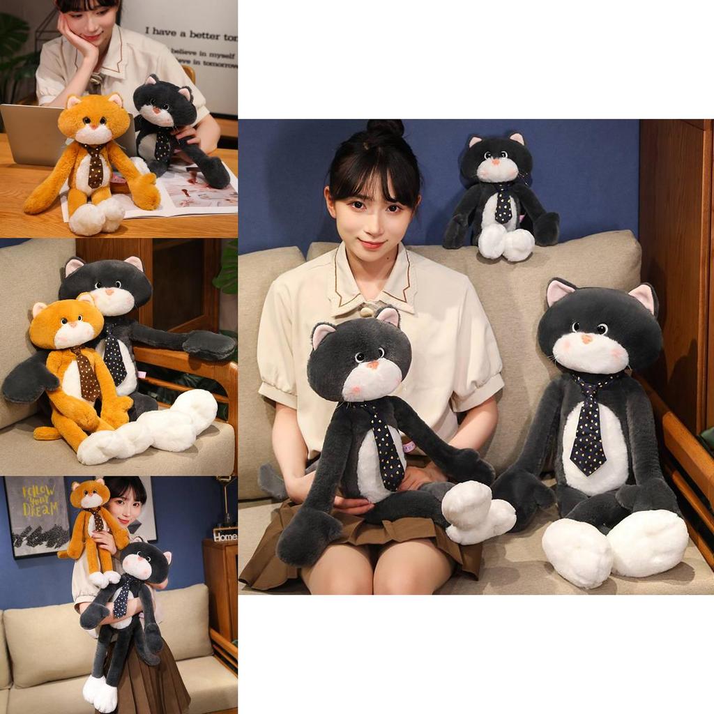 Adorable Long Arm Cat Plush Toy For Girls In Cute Brown Color Perfect Gift