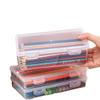 Pencil Storage Box Large-capacity Transparent Stationery Storage Box Pen Holder for Children's Colored Pencils and Crayons