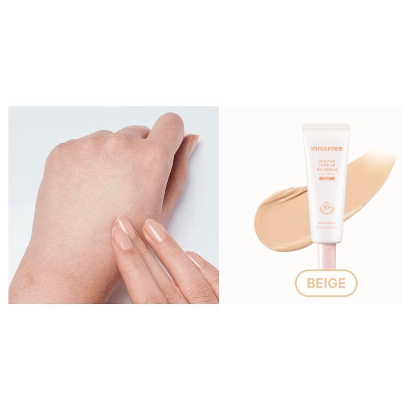 Innisfree Daily UV Tone-Up No Sebum Sunscreen SPF50+ PA++++ Oil Control Tone Correcting Sun Cream 50ml(3colors)