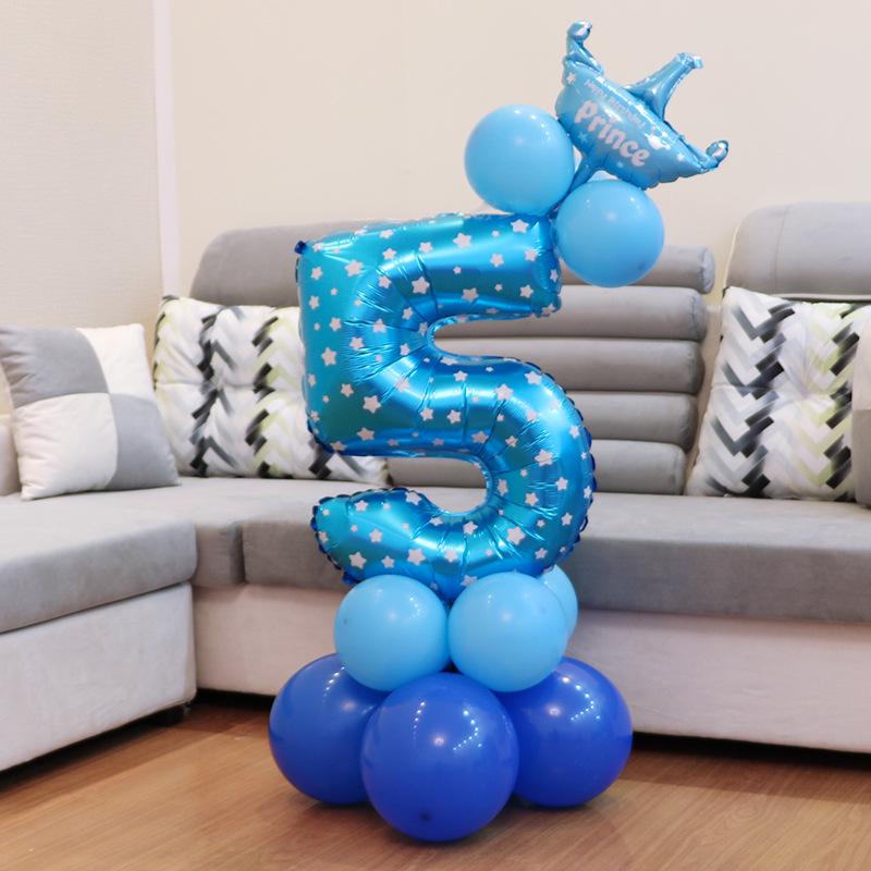 32 Inch 0-9 Number Foil Balloons Set Wedding Anniversary Balloon Baby Shower Birthday Balloons Party Supplies