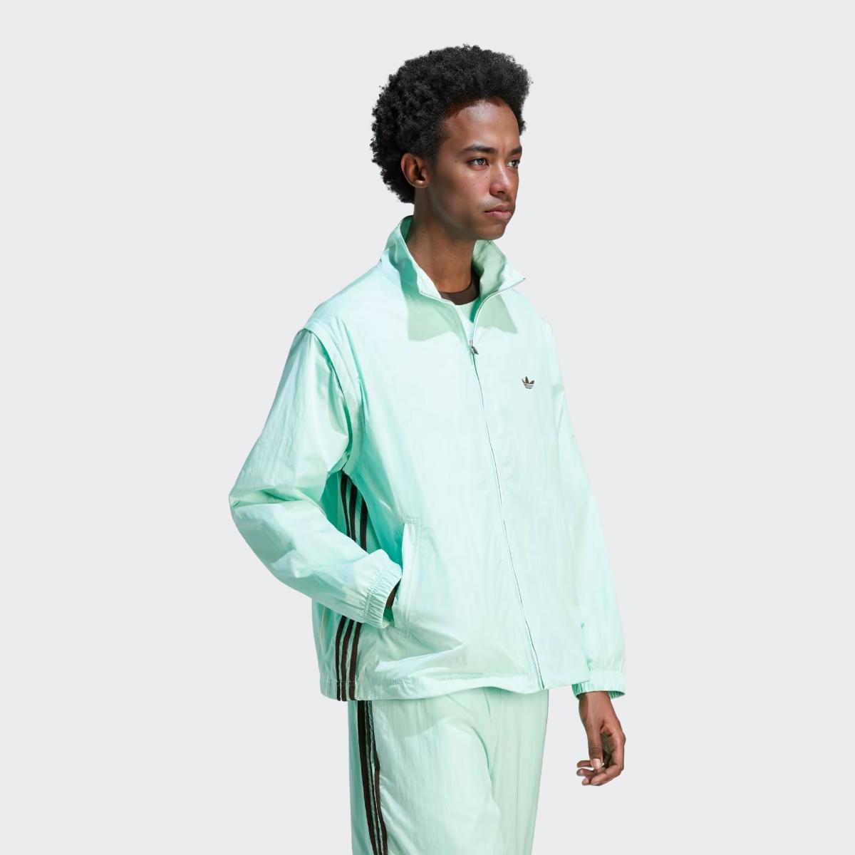 Нейлоновые спортивные брюки adidas x Wales Bonner Бирюзовые брюки унисекс Зеленые IB3255 L — фото 3