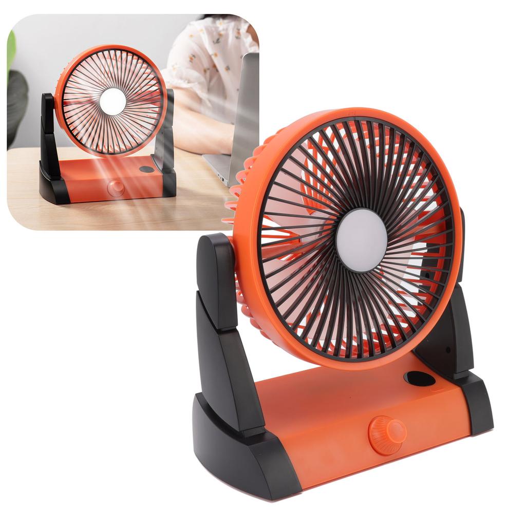 USB Small Desk Fans 2 s LED Silent 5000mAh Battery Re able Portable Desk Fan for Outdoor Camping