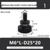 M6 Aluminum Alloy Knurled Handle Screw Bolt with High-Strength Flat Head