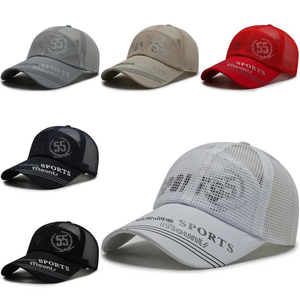 Mount White Sports Letter Printing Mesh Baseball Cap Sun Breathable Protection
